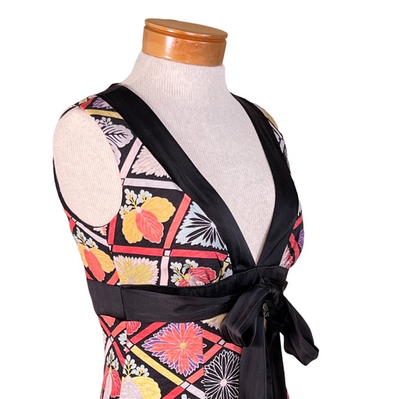 Trina Turk Linen & Silk Blend Sleeveless Midi Cocktail Wedding Formal Dr… - Picture 13 of 13